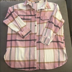 Shein Plaid Shacket/ Button-Up Shirt